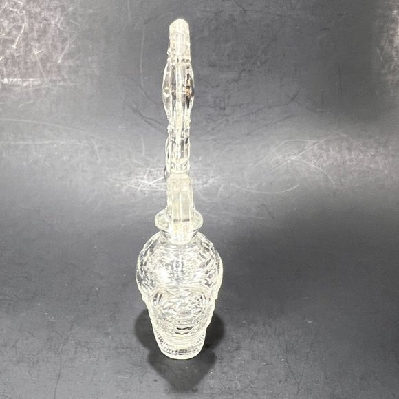 Vtg LE Smith Co Perfume Bottle Fleur de Lis Vanity Beaded Medallion 40s - Picture 6 of 16